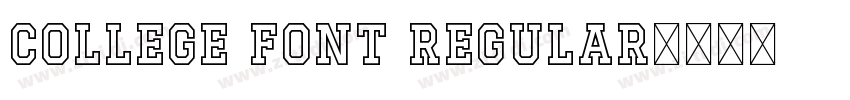 College Font Regular字体转换